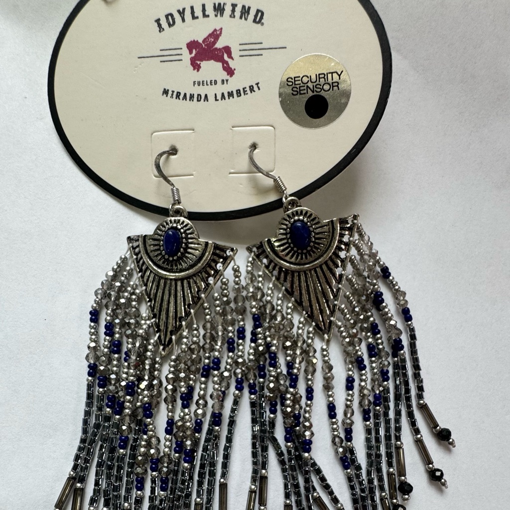 Idyllwind Silver And Blue Chandelier Earrings 21$